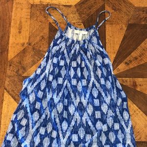 Joie Sleeveless Blue Print Top